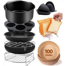 Premium XL and XXL hot air fryer accessory set, 7 pcs.
