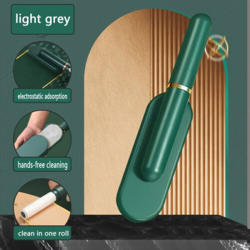 Reusable 2-in-1 lint removal brush without batteries.