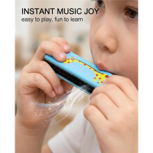 4-Piece Harmonica for Kids - Assorted Set - Educational Musical Instruments Wooden Melodica Toy for Beginners Gift