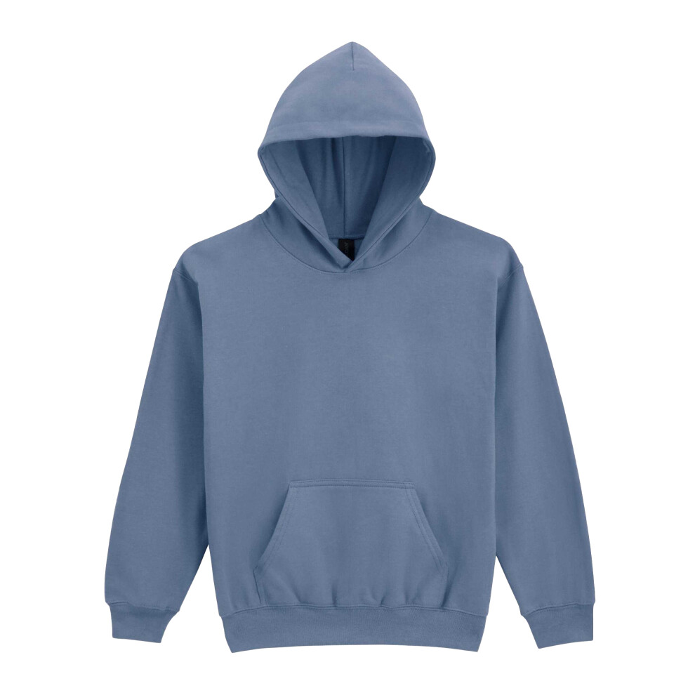 Gildan (12-14 Years, Stone ) Childrens/Kids Softstyle Fleece Midweight Hoodie Blue