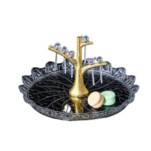 Elegant three-tier plastic serving tray