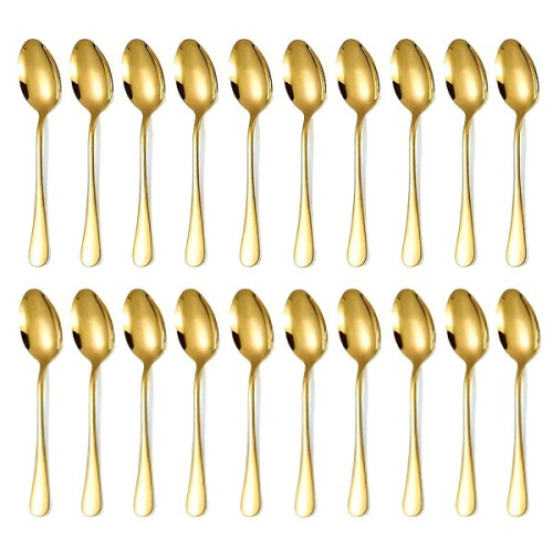 Set goldener Kaffeelöffel, 20 Stück