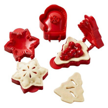 Ensemble de pâtisserie 3D de Noël : moule à sapin, étoile et moufle