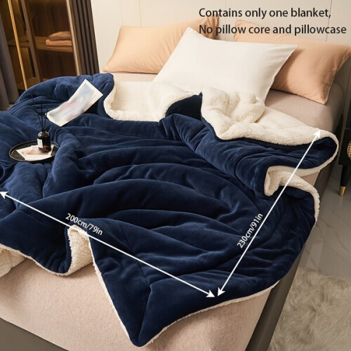 Double layer wool blanket