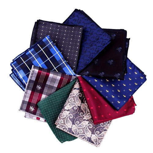 Men's silk handkerchief set