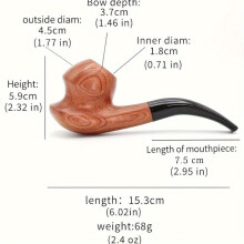 Mahogany pipe, 1 pc.
