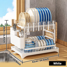 Zweistöckiger Geschirrtrockner mit Halterung