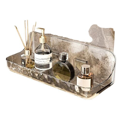 Transparenter Badezimmer-Organizer ohne Bohren