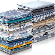 Stoffenset met bloemenprint, 30 stuks.