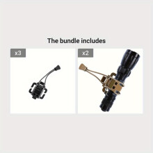 Multifunktionaler Molle-Clip für Rucksackgurt und Taschenlampe.