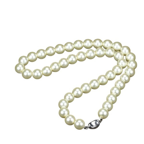 White pearl necklace for women