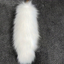 Plush fox tail pendant
