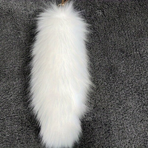Plush fox tail pendant