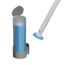 Disposable toilet brush set