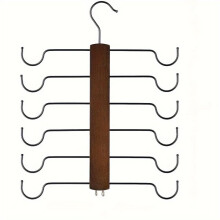 6-tier wooden clothes rack