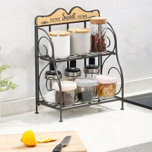 Foldable two-tier shelf
