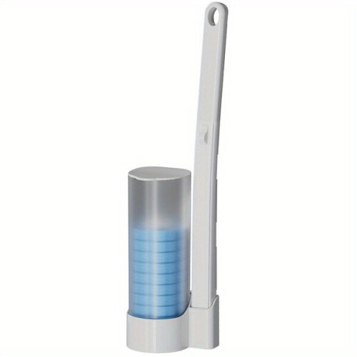 Disposable toilet brush with heads
