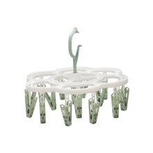 Plastic clothes dryer with clothespins