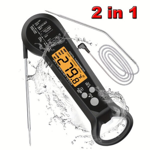 Digital meat thermometer with magnet