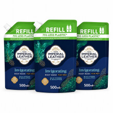 3 x Imperial Leather Blue Cypress & Eucalyptus Invigorating Body Wash REFILL Packs