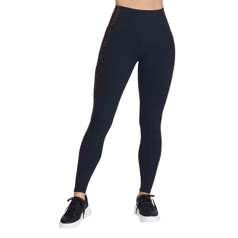 Skechers (M, Black) Womens/Ladies Go Walk Cheetah Print Leggings