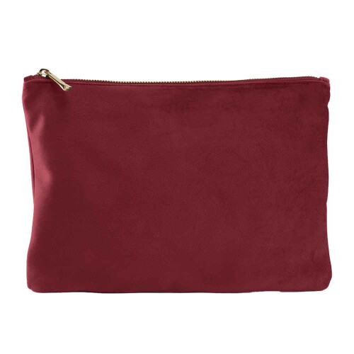 BagBase (S, Ruby Red) Bagbase Plain Velvet Accessory Bag