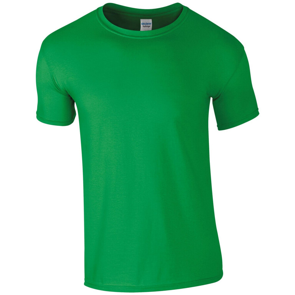 Gildan (L, Irish ) Mens Short Sleeve Soft-Style T-Shirt Green