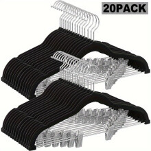 Fluwelen broekhangers met clips