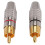 20 Pcs RCA Plug Audio Video Locking Cable Connector Gold Plated 9