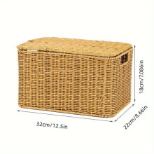 Vintage rattan storage box