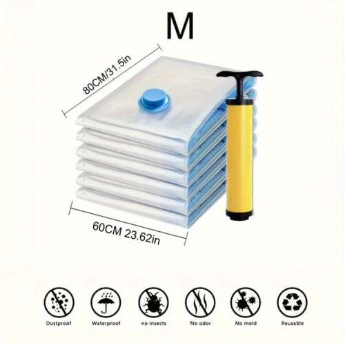 Vacuum compression bags with pump