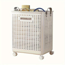 Panier Ă linge en plastique Ă roulettes