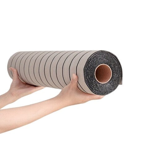 Self-adhesive foam wall decor roll, wood imitation