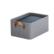 2pcs Foldable Fabric Boxes With Handles Organizer