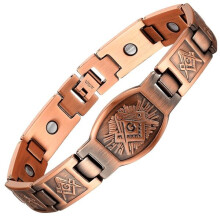 Magnetische koperen armband voor mannen