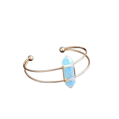 Naturkristallarmband mit Säule
