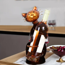 Portabottiglie in metallo a forma di gatto