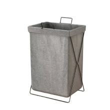 Foldable laundry basket with holder