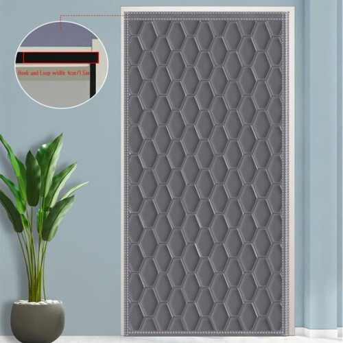 Warm thermal insulation door curtain