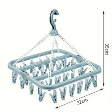 Plastic clothes hanger with hook
