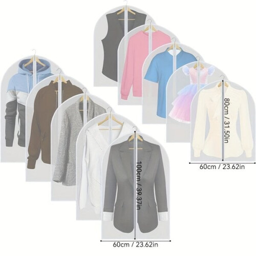 Clear garment bags with zipper