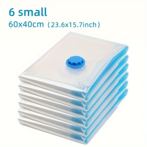 Vacuum compression bags for clothes and blankets, 6 pcs.
