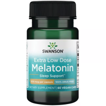 Swanson Health Products Melatonina 500 mcg 60 Cápsulas Vegetales