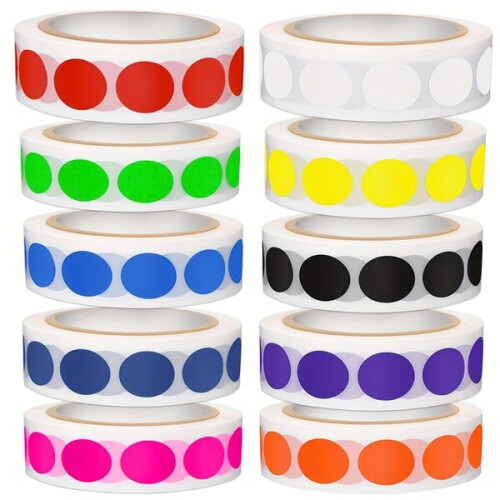 Round colored stickers for marking