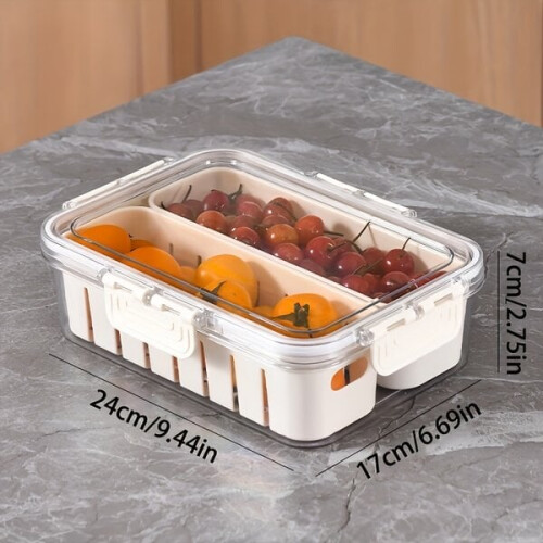 Refrigerator storage box with lid