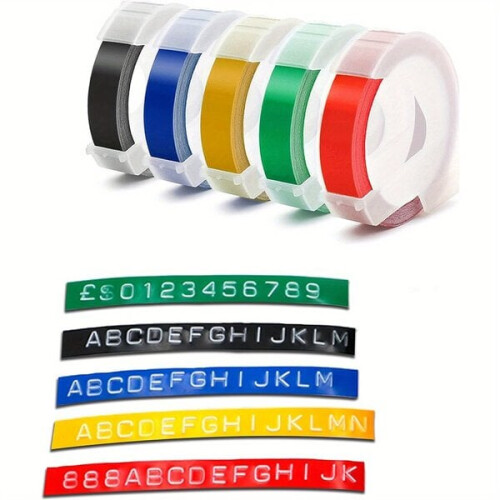 Embossed label tape for Dymo label printers
