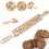 Patterned rolling pin cookie roller retro patterned rolling pin Christmas pattern 1