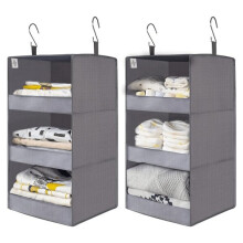 2 stuks opvouwbare hangende kledingorganizers voor kasten en kamperen