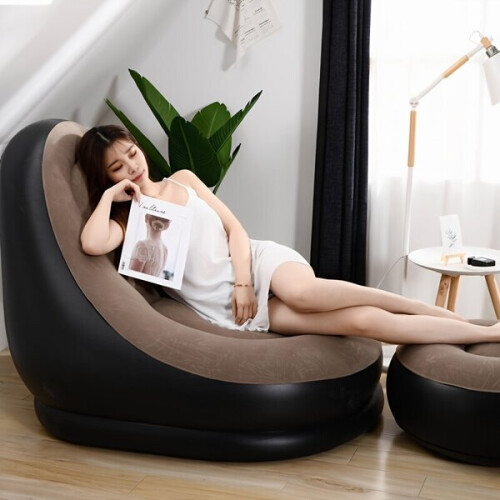 Inflatable sofa chair with footstool 1
