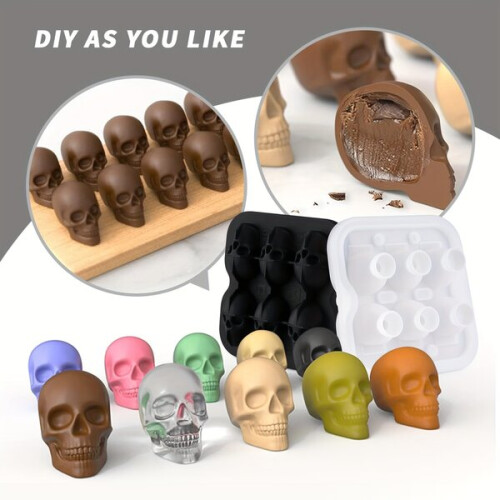 Silicone skull ice cream mold 1